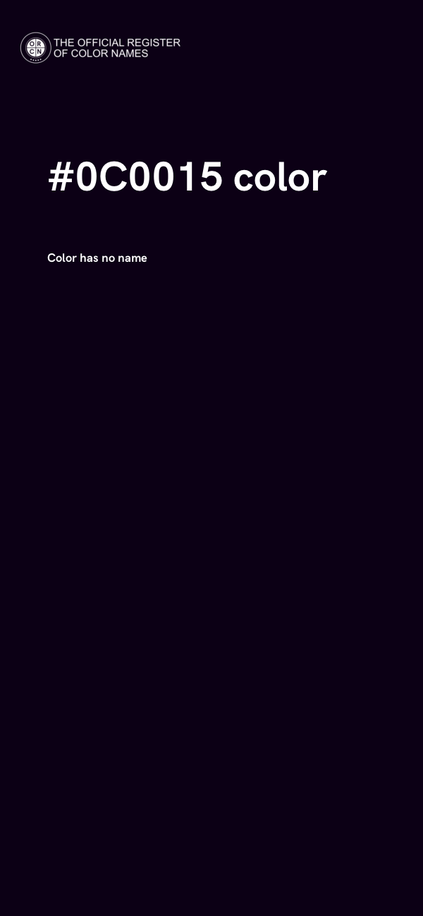 #0C0015 color image