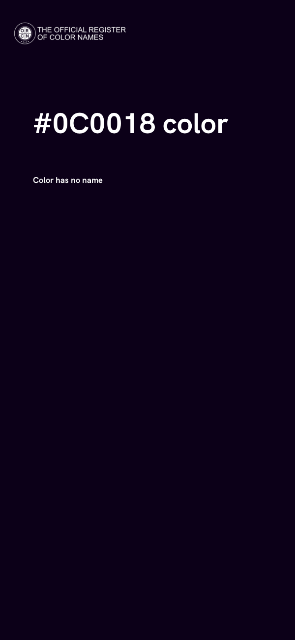 #0C0018 color image