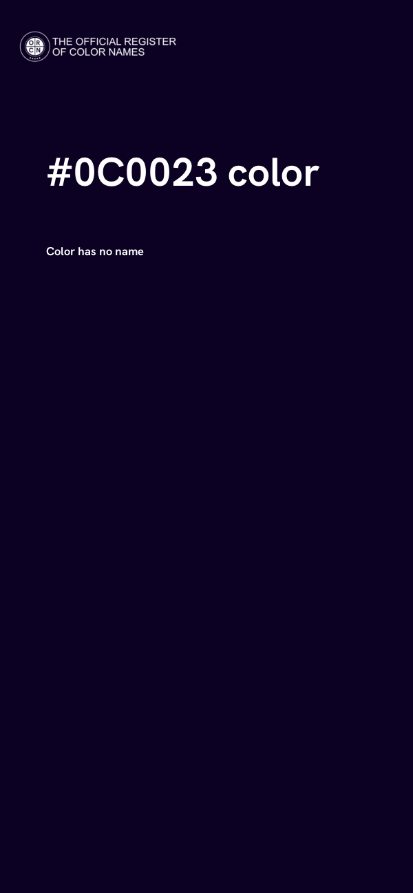 #0C0023 color image