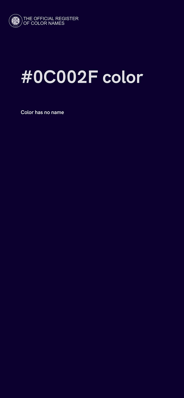 #0C002F color image