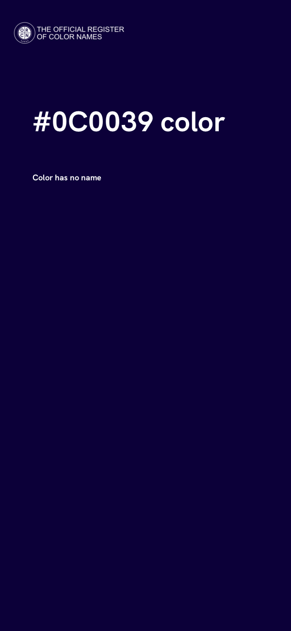 #0C0039 color image
