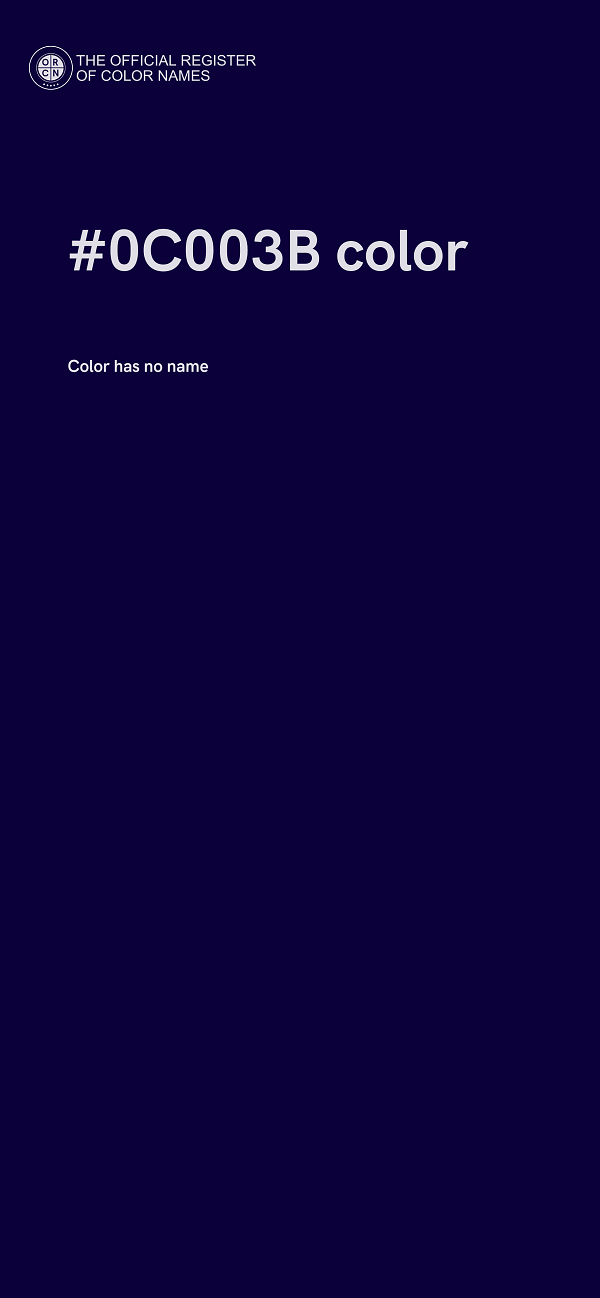 #0C003B color image