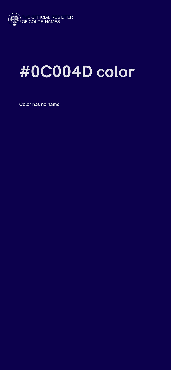 #0C004D color image