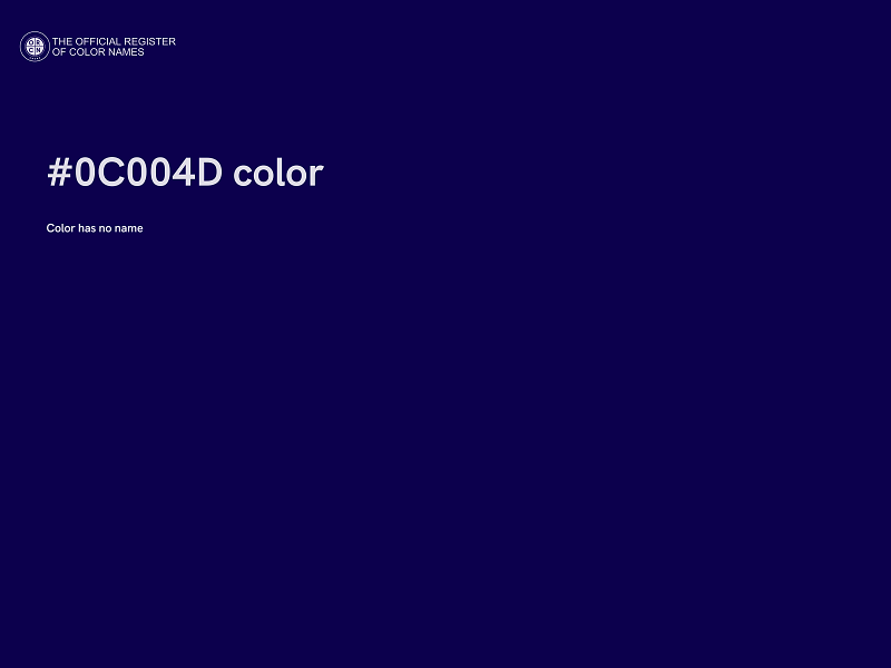 #0C004D color image
