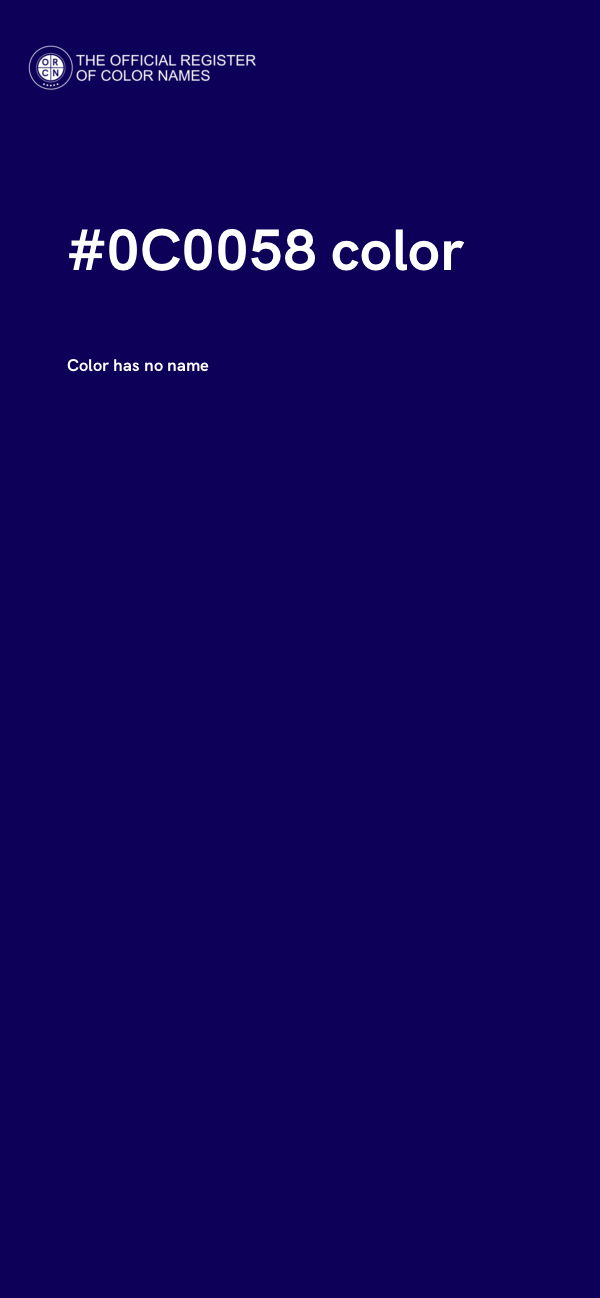 #0C0058 color image