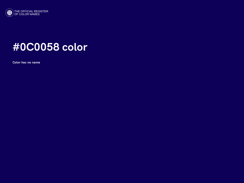 #0C0058 color image