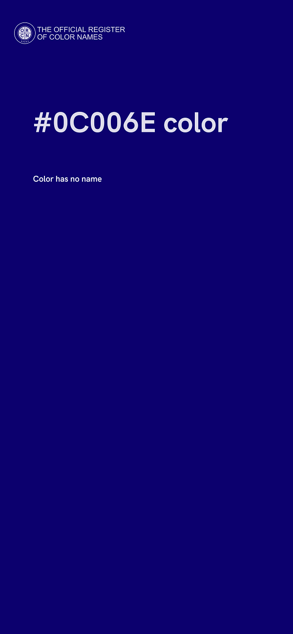 #0C006E color image