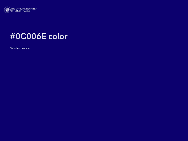#0C006E color image