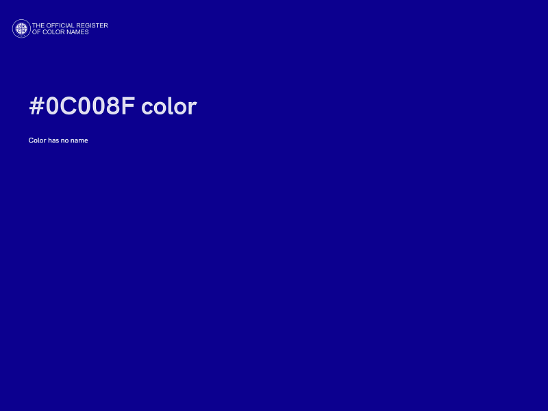 #0C008F color image