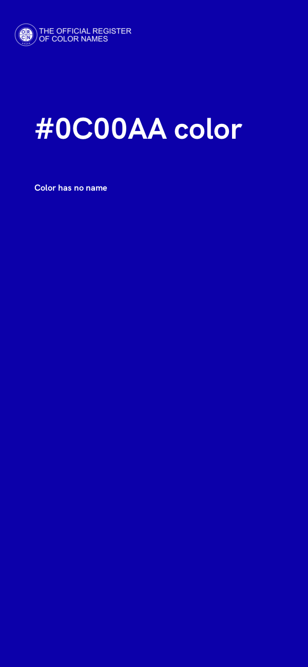 #0C00AA color image