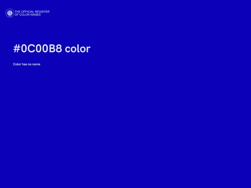 #0C00B8 color image