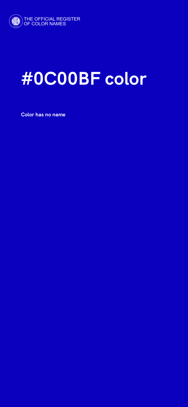 #0C00BF color image