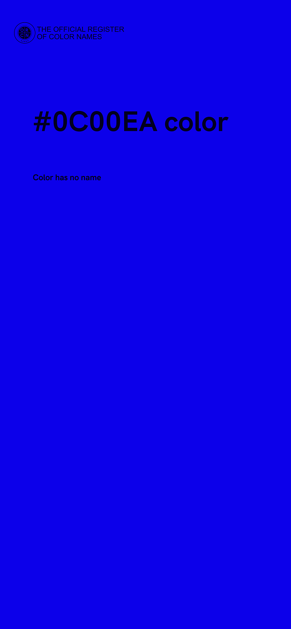 #0C00EA color image