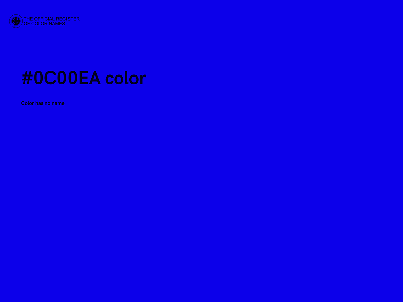 #0C00EA color image
