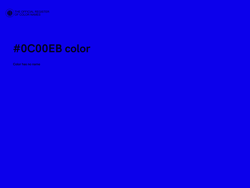 #0C00EB color image