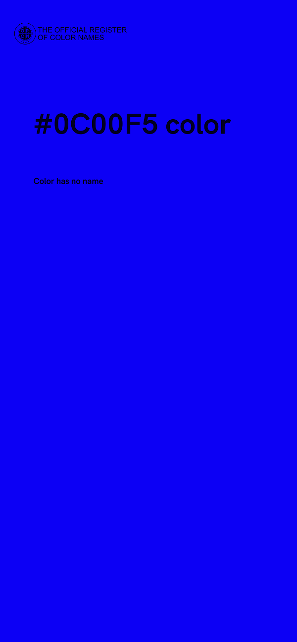 #0C00F5 color image