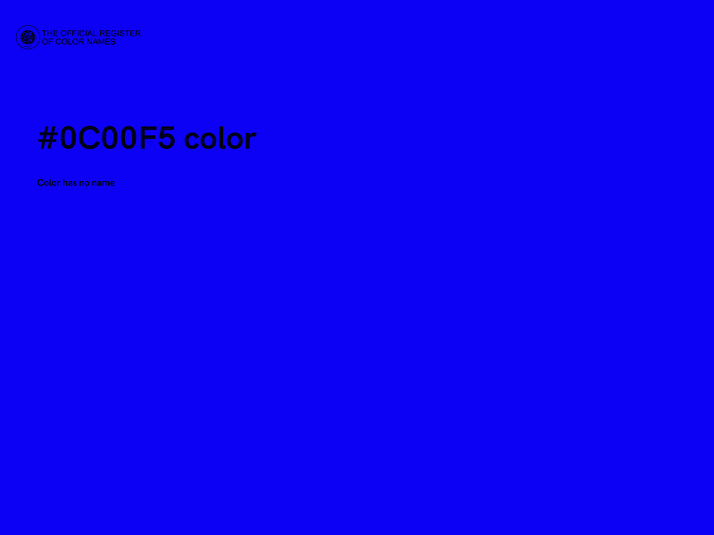 #0C00F5 color image