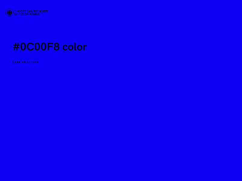 #0C00F8 color image