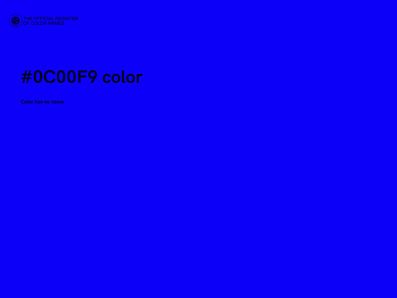 #0C00F9 color image