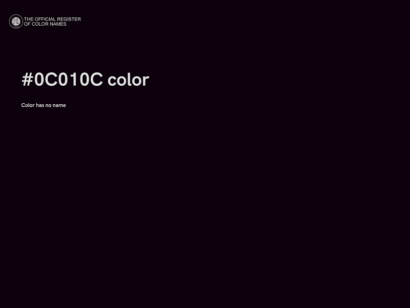 #0C010C color image