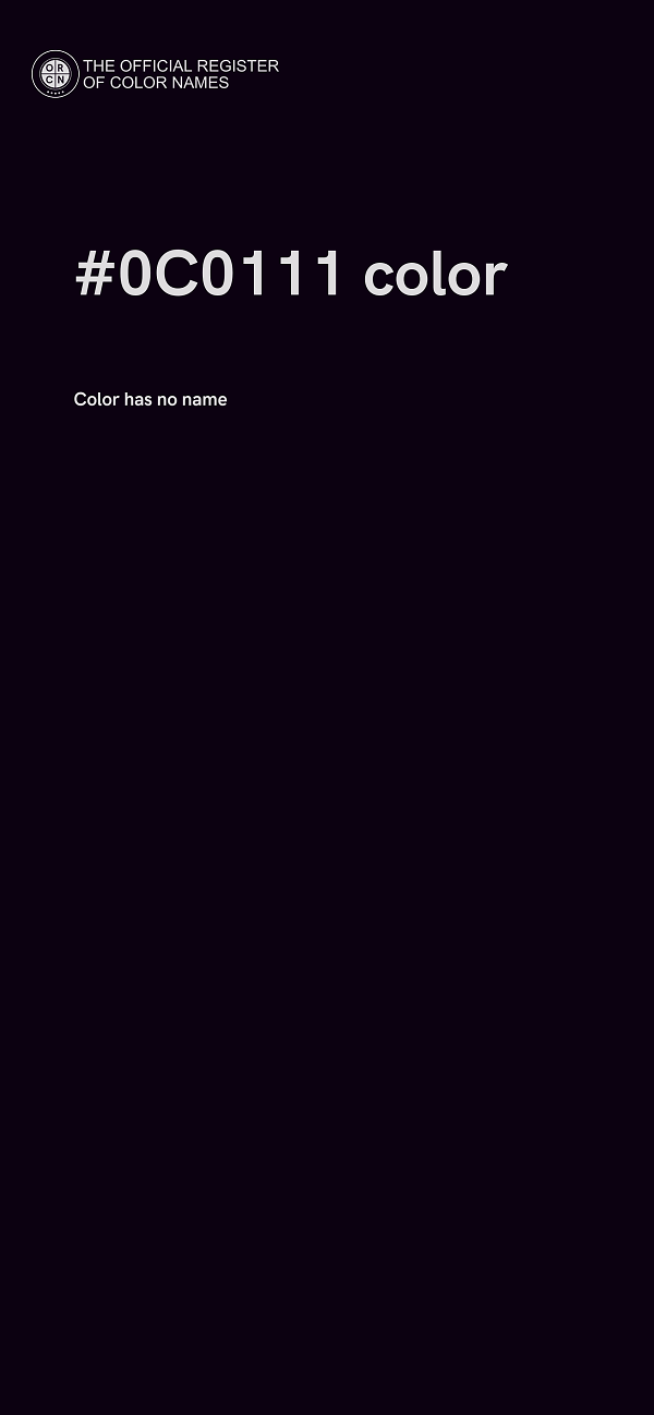#0C0111 color image