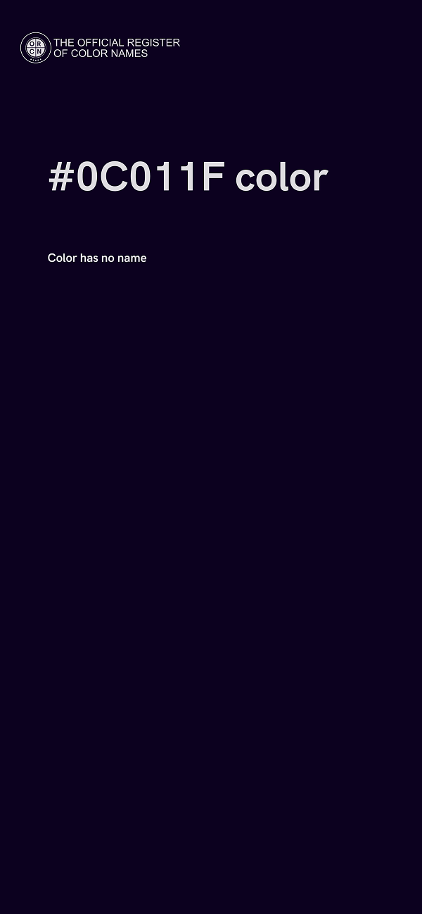 #0C011F color image