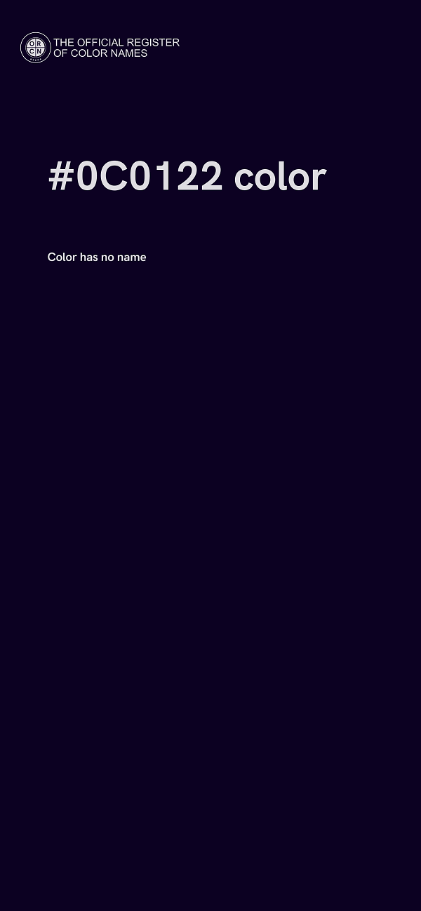 #0C0122 color image