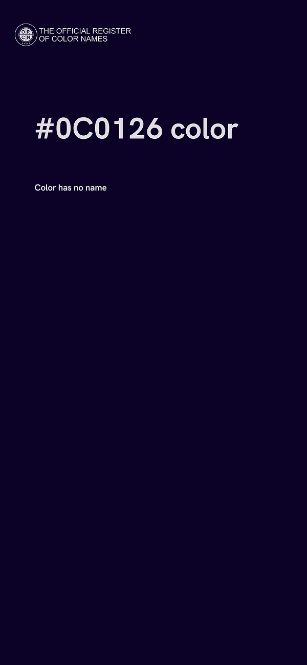 #0C0126 color image