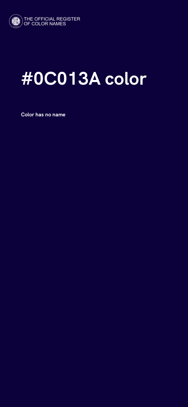 #0C013A color image