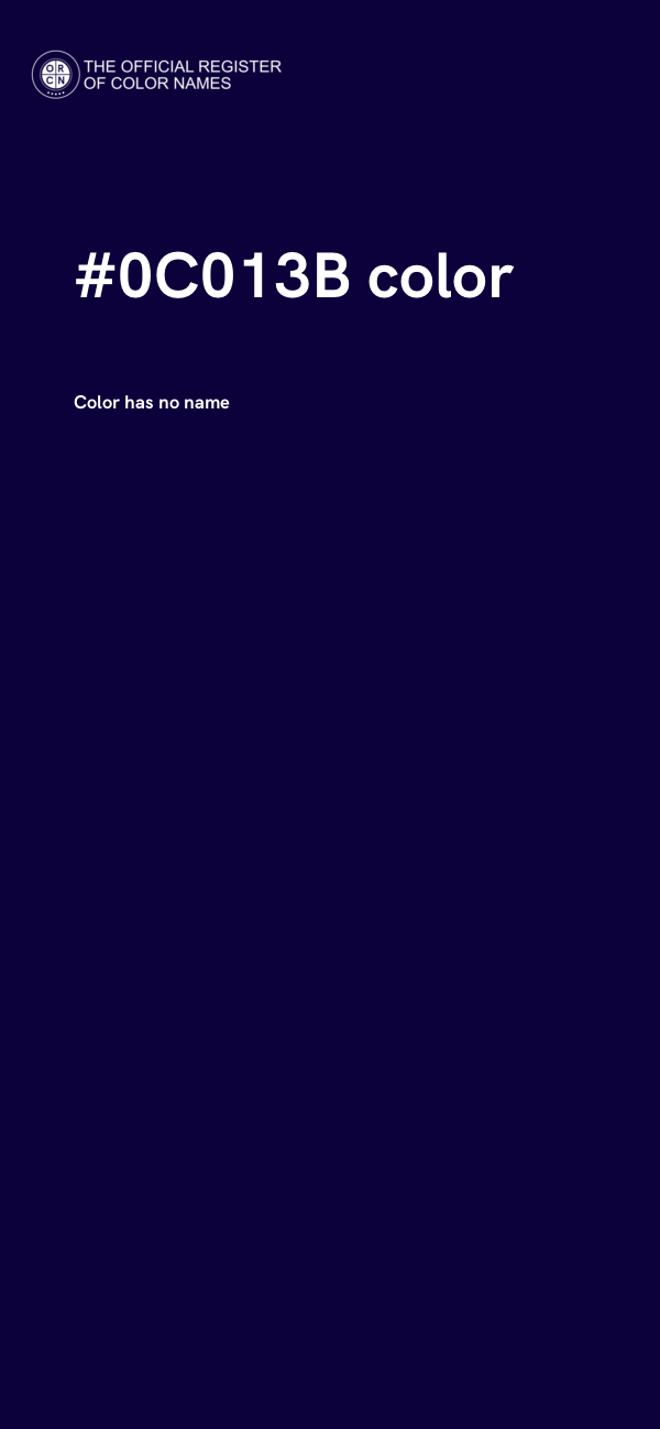 #0C013B color image