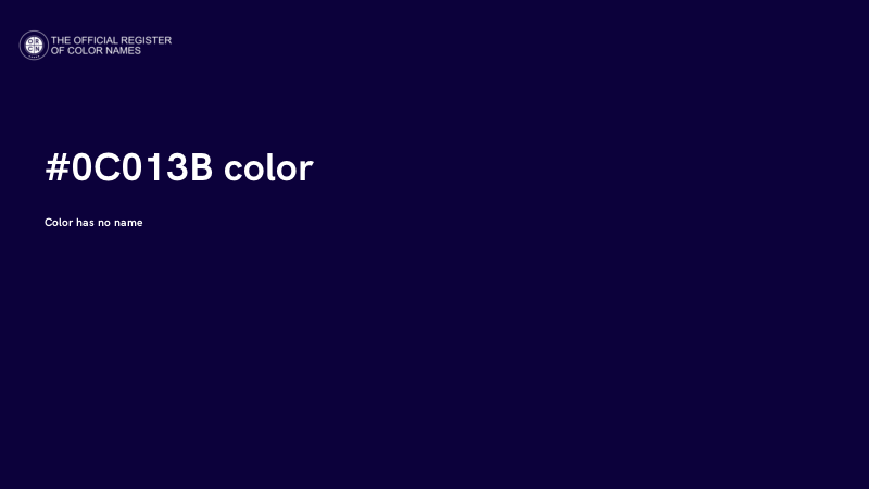 #0C013B color image