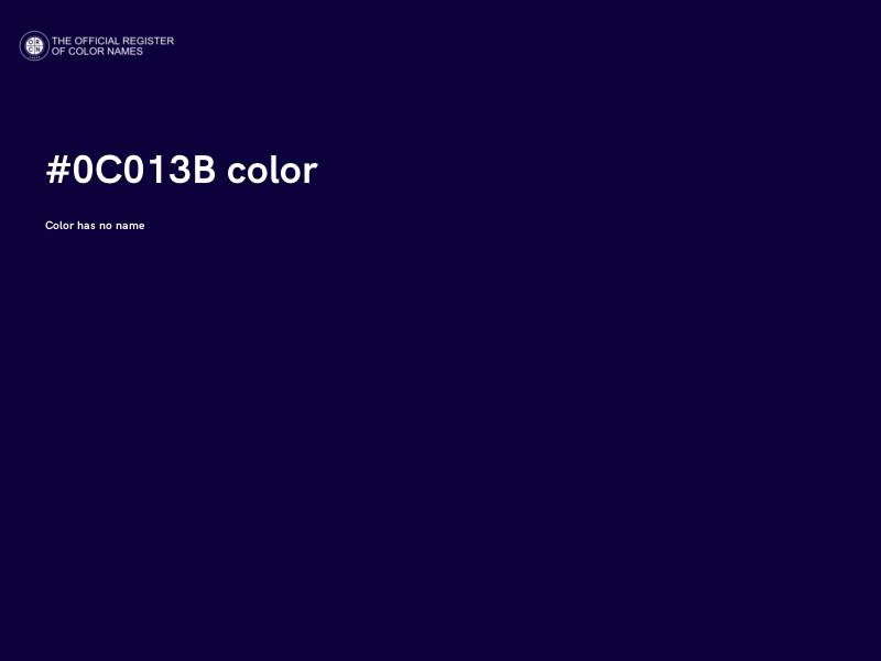 #0C013B color image