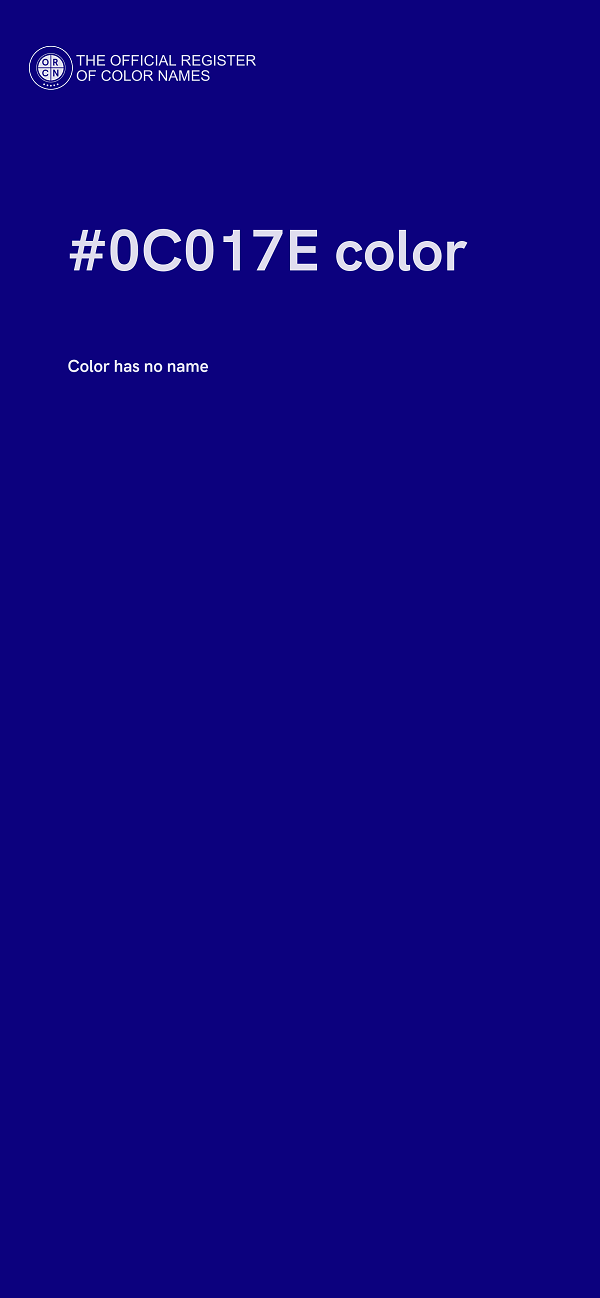 #0C017E color image