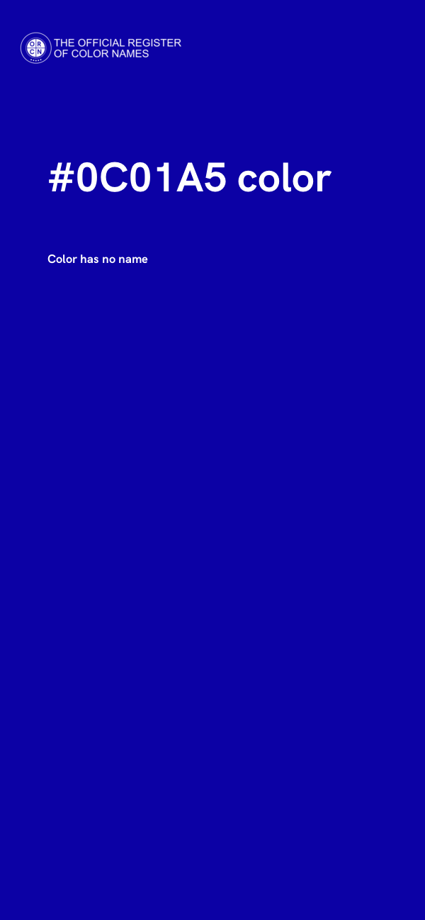 #0C01A5 color image