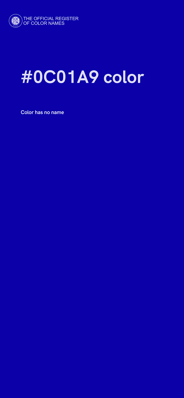 #0C01A9 color image