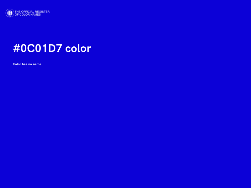 #0C01D7 color image