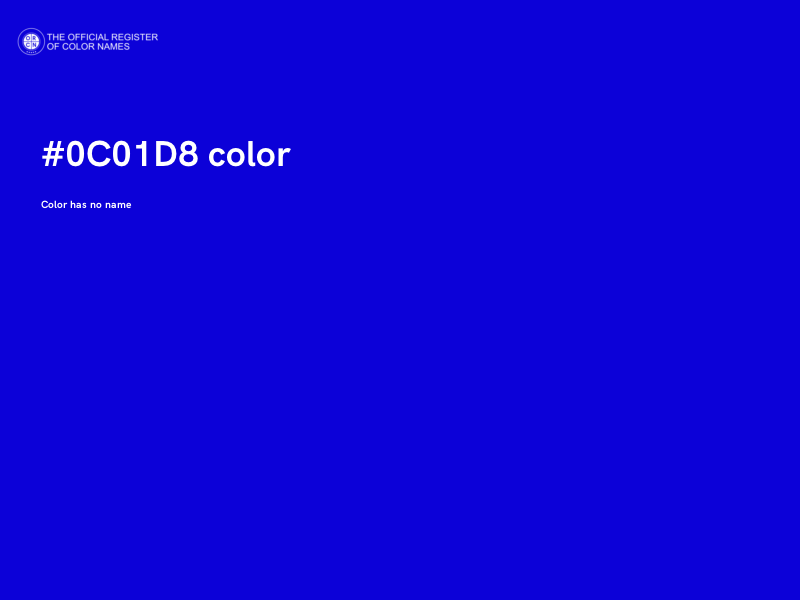 #0C01D8 color image