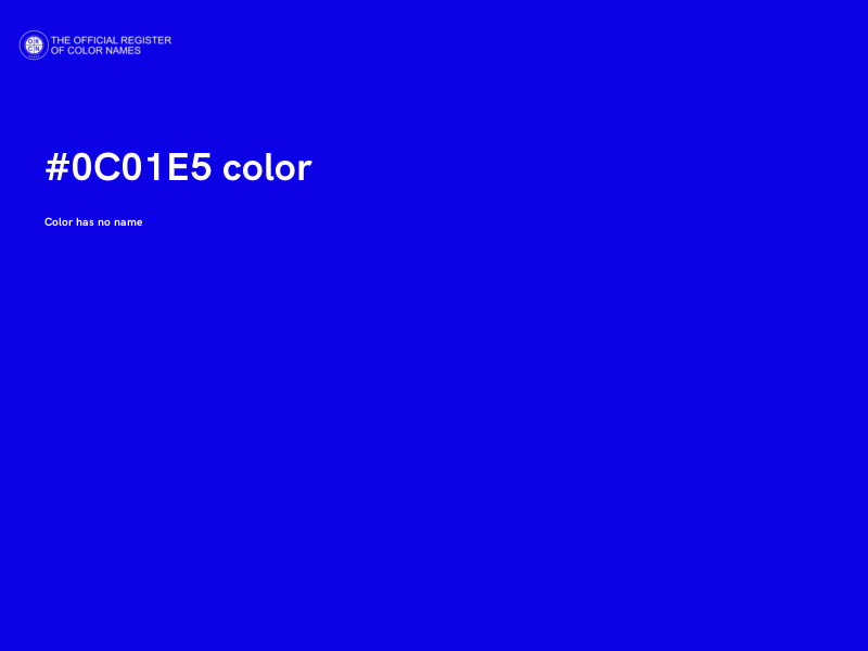 #0C01E5 color image