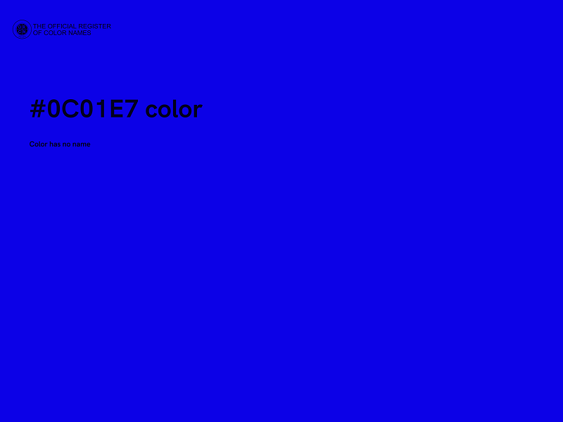 #0C01E7 color image