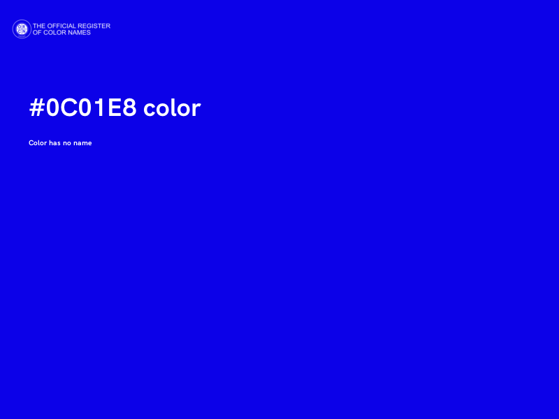 #0C01E8 color image