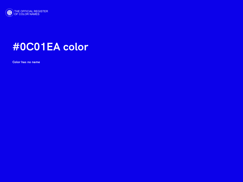 #0C01EA color image