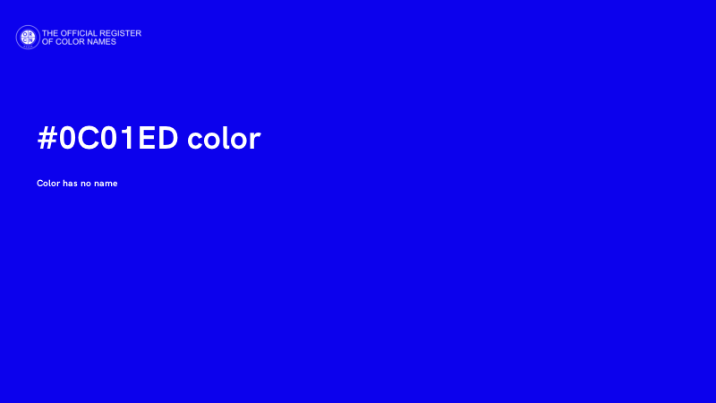 #0C01ED color image