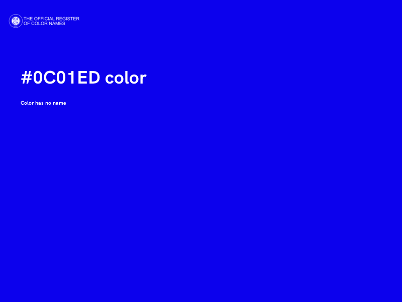 #0C01ED color image