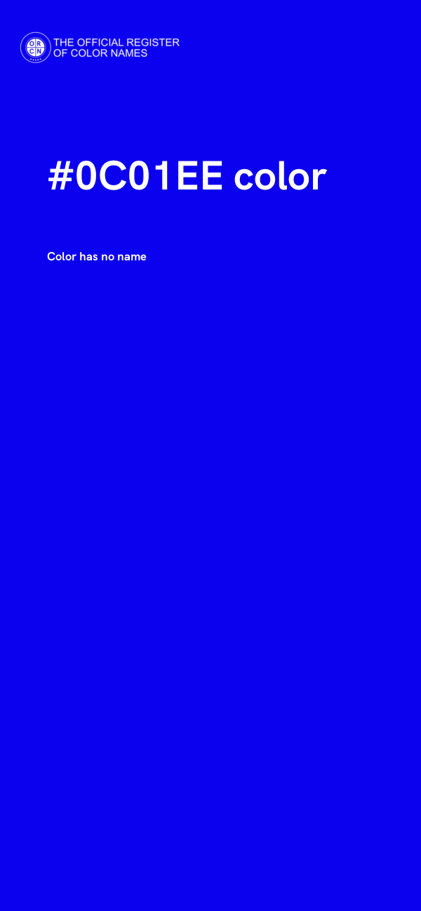 #0C01EE color image