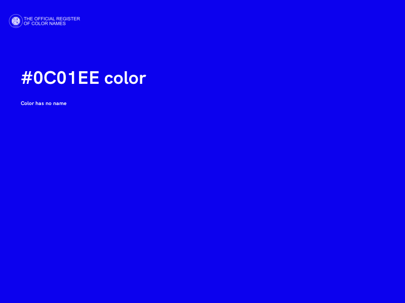 #0C01EE color image