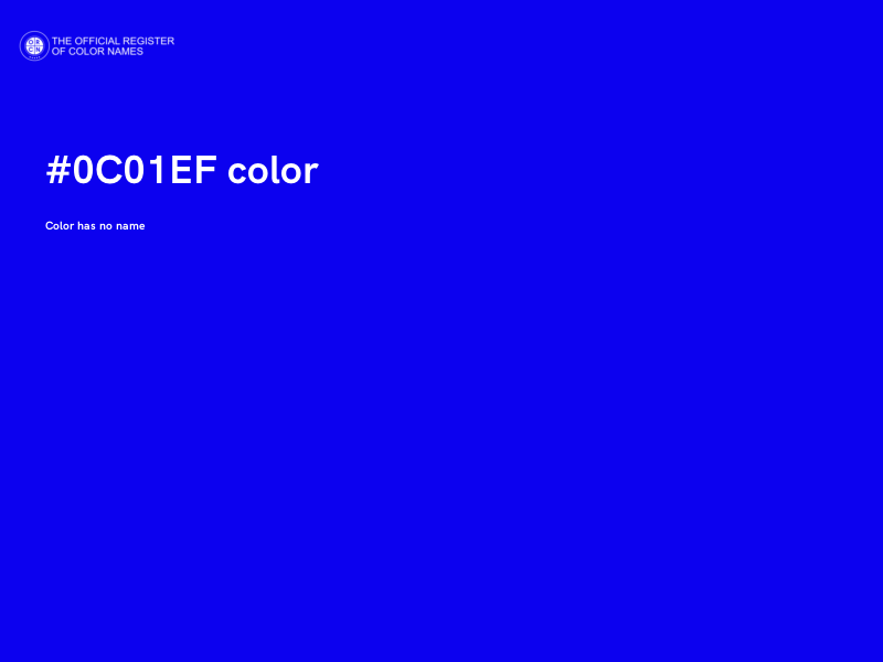 #0C01EF color image