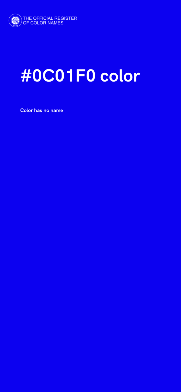 #0C01F0 color image