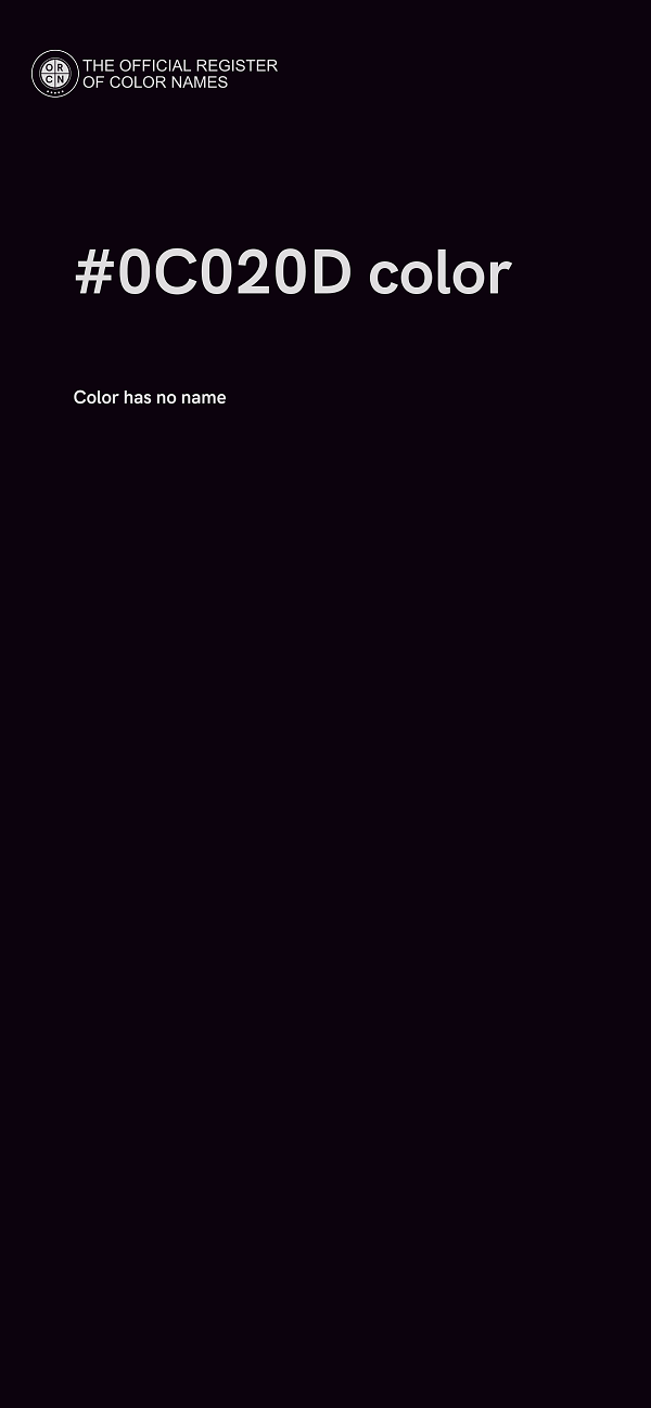 #0C020D color image