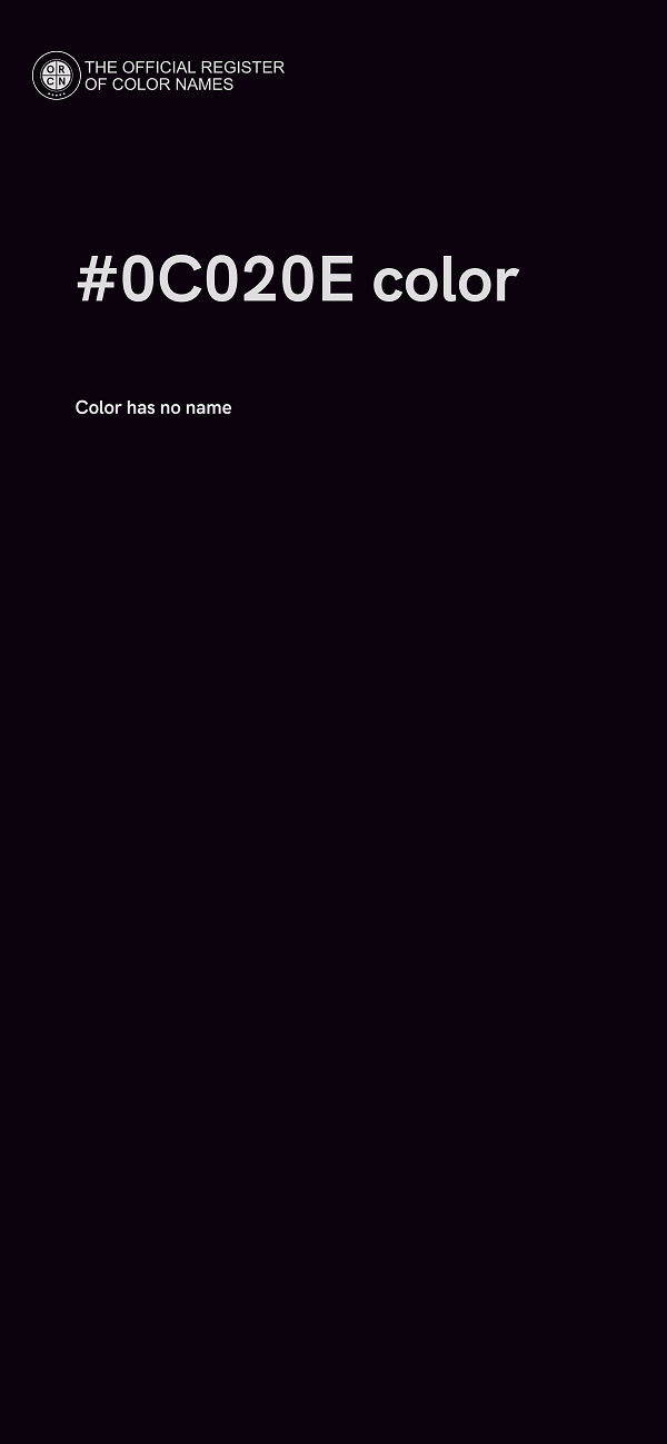 #0C020E color image