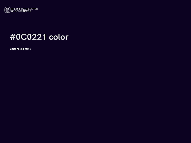 #0C0221 color image